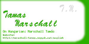 tamas marschall business card